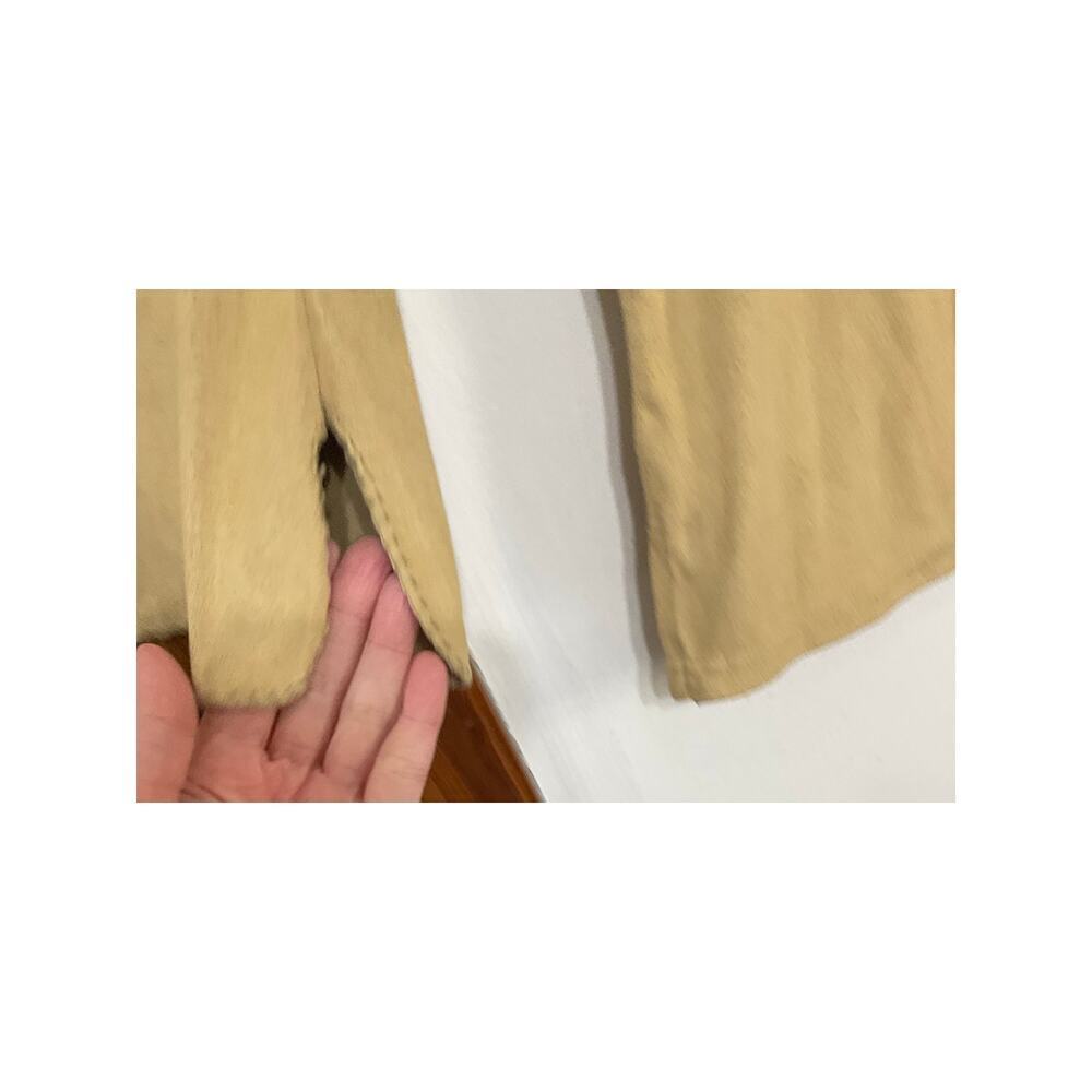 Vintage 90s/Y2K Faux Suede Tan Keyhole Top Flare Sleeves Size X-Large - Picture 5 of 5